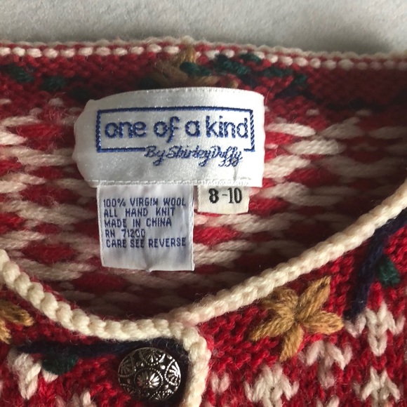 Children’s soft Handknit  Wool Cardigan Sz 8-10 - Picture 2 of 5